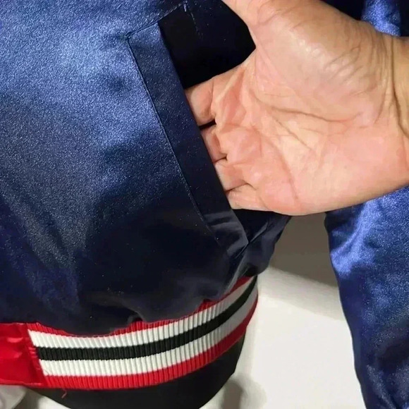 Cleveland Indians Ricky WILD THING Vaughan 1980s Major League Baseball Jacket L - Picture 4 of 8